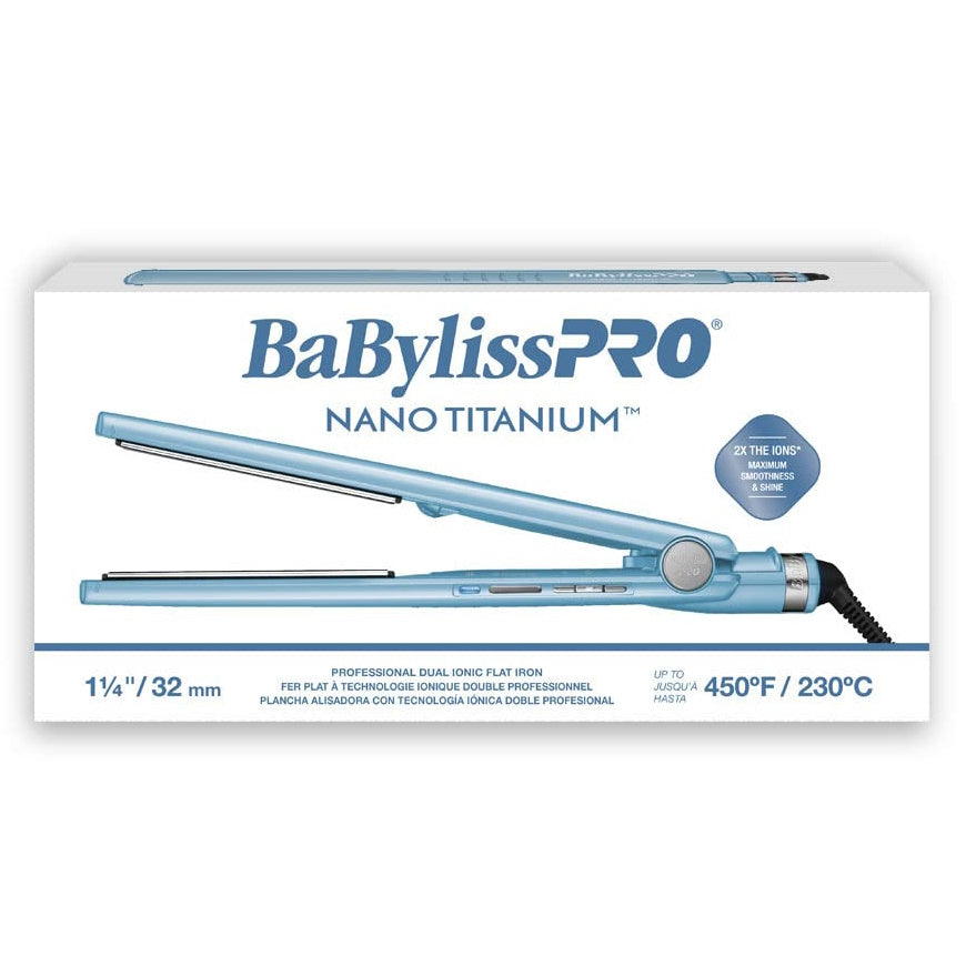 BabylissPro BNT9125TUC Nano Titanium Dual Ionic  1-1/4" Straightener