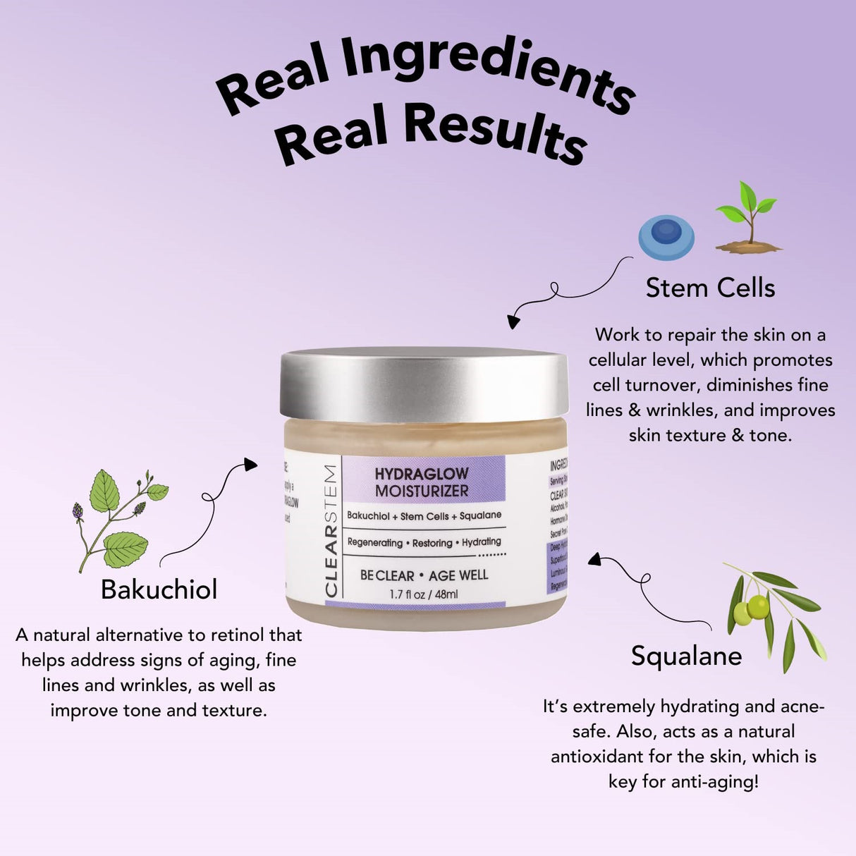 CLEARstem Hydraglow Stem Cell Moisturizer 2 oz