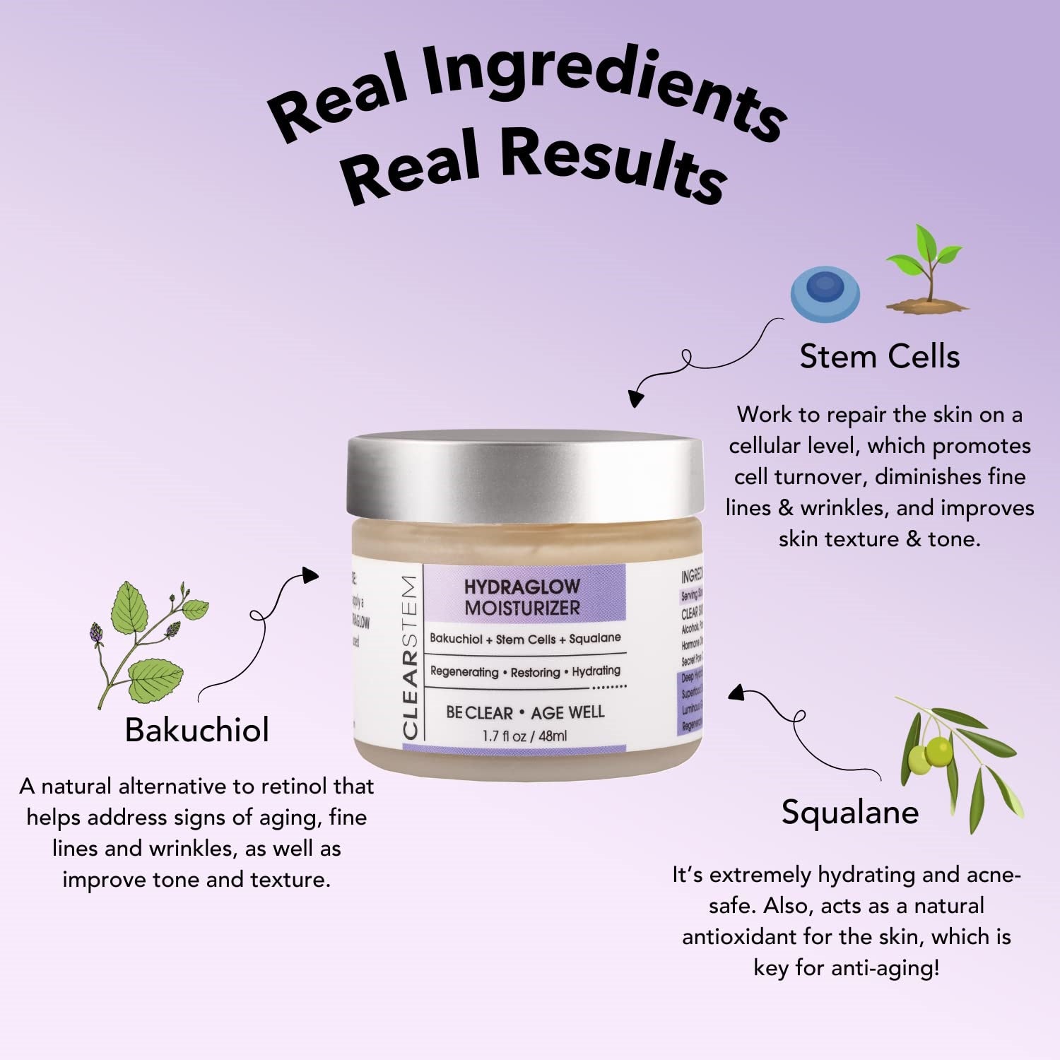 CLEARstem Hydraglow Stem Cell Moisturizer 2 oz