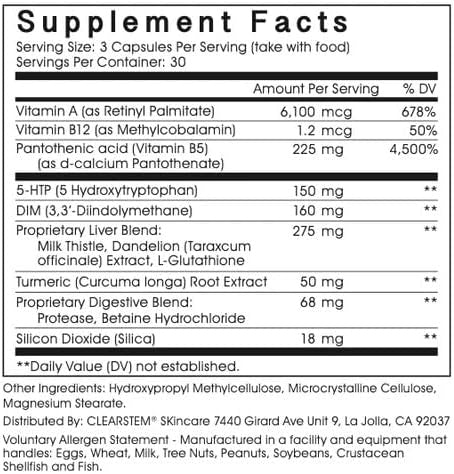 CLEARstem MINDBODYSKIN Hormonal Acne Supplement