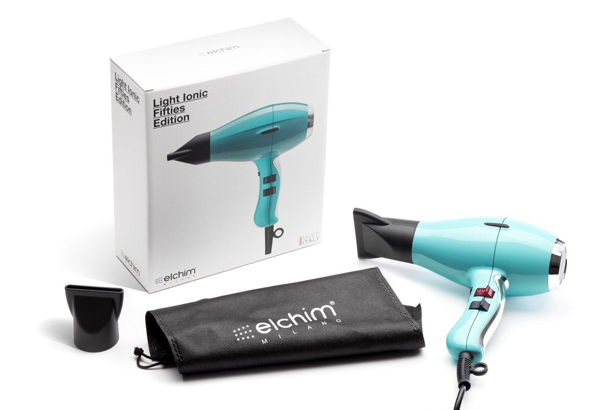 Elchim 3900 Light Ionic Hair Dryer - Pastel Blue Fifties