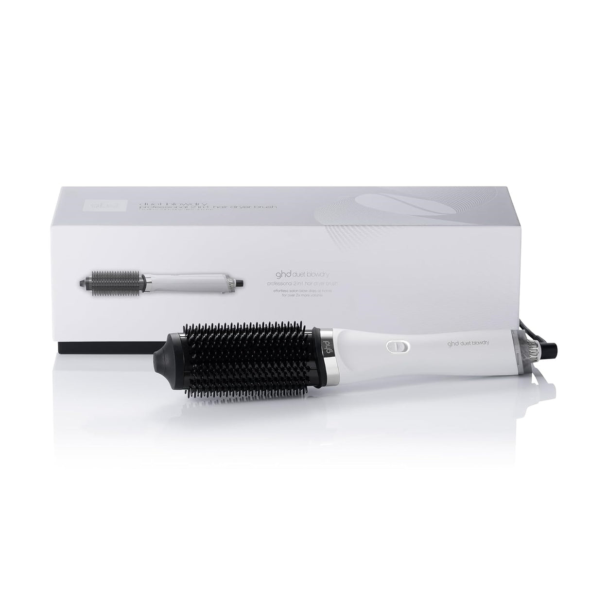 GHD Duet Blowdry Brush - White