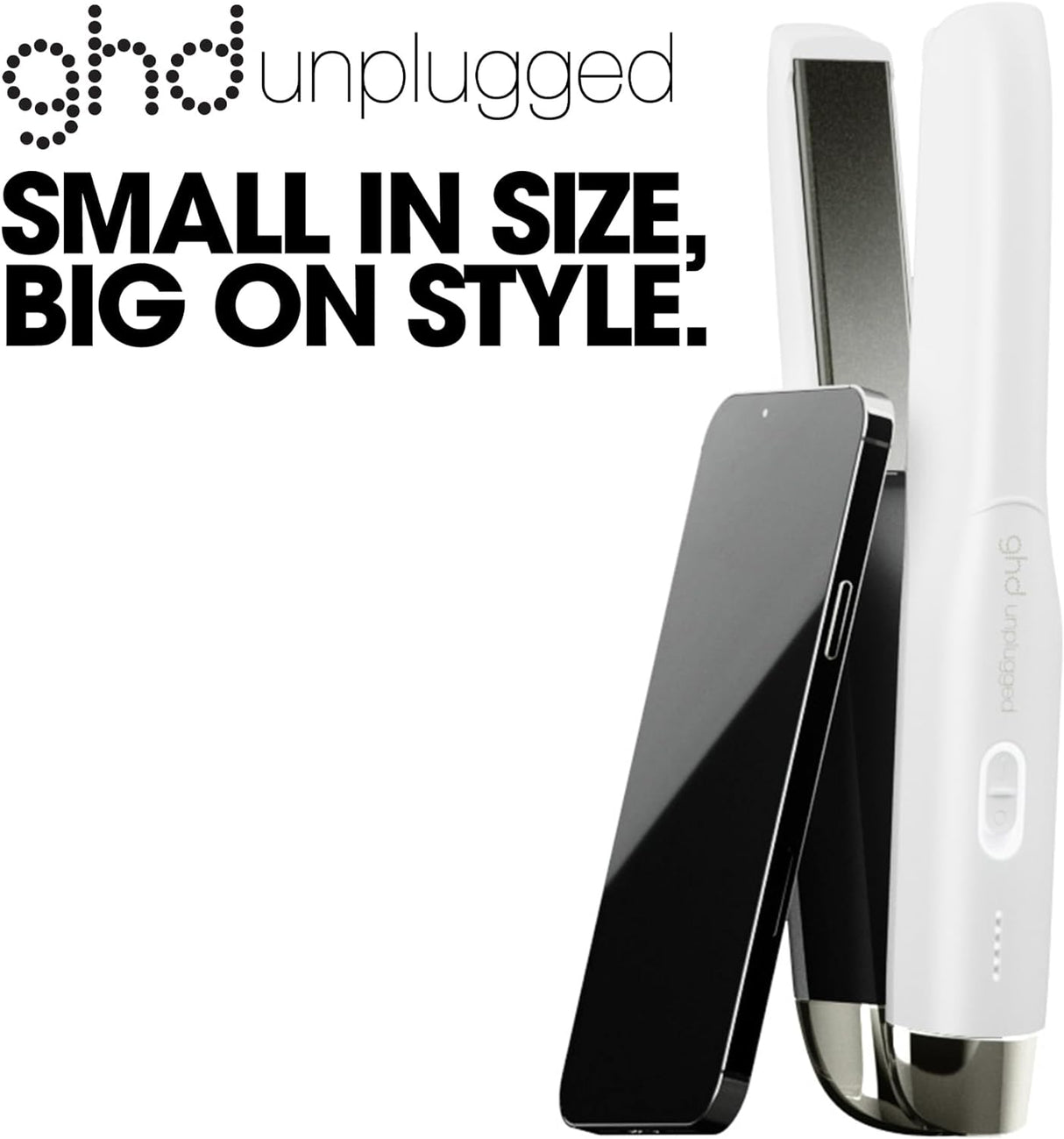GHD White Unplugged Cordless 1" Styler Flat Iron