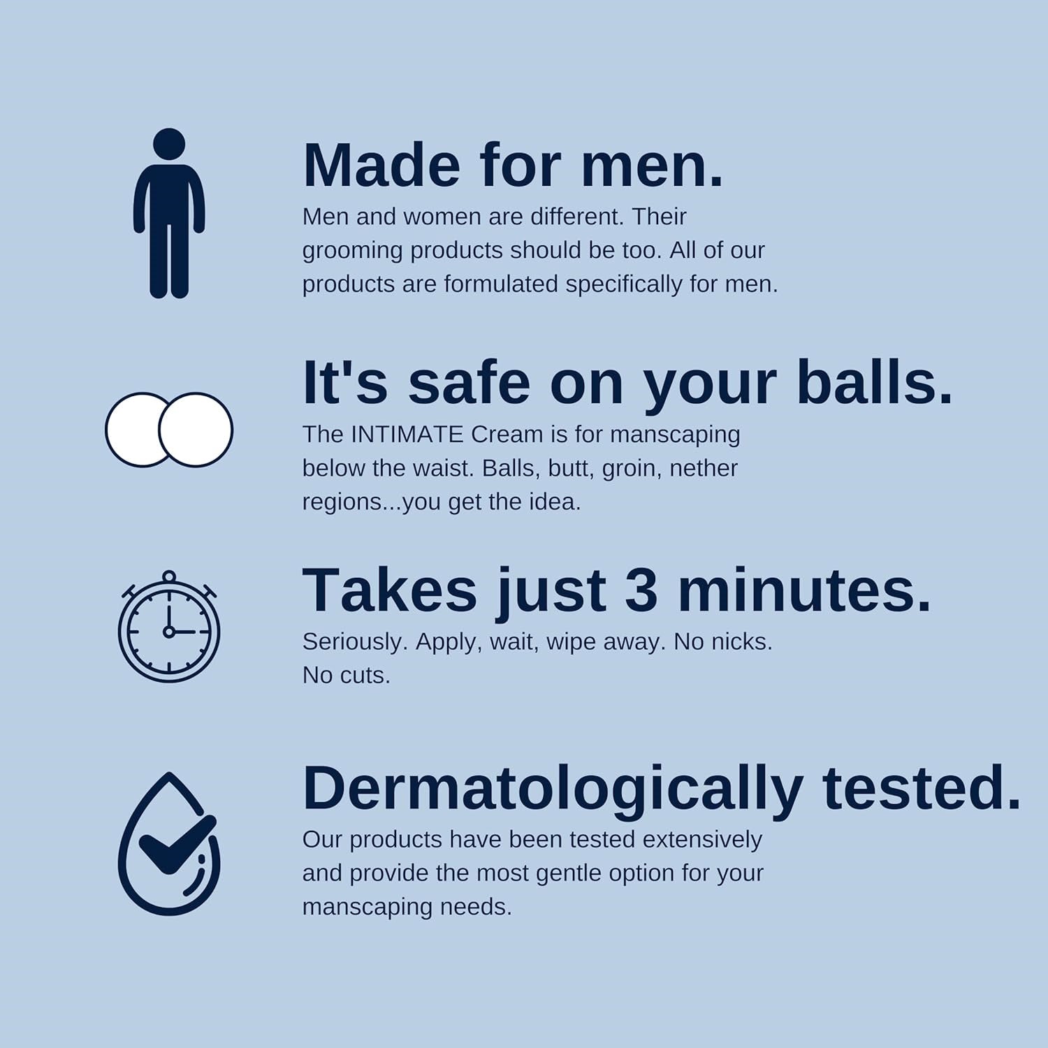 No Hair Crew - Intimate Hair Removal Cream 3.4 oz