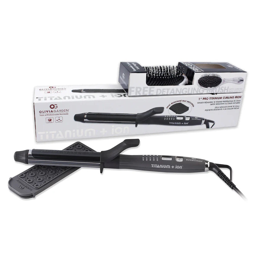 Olivia Garden Pro 1" Titanium Curling Iron