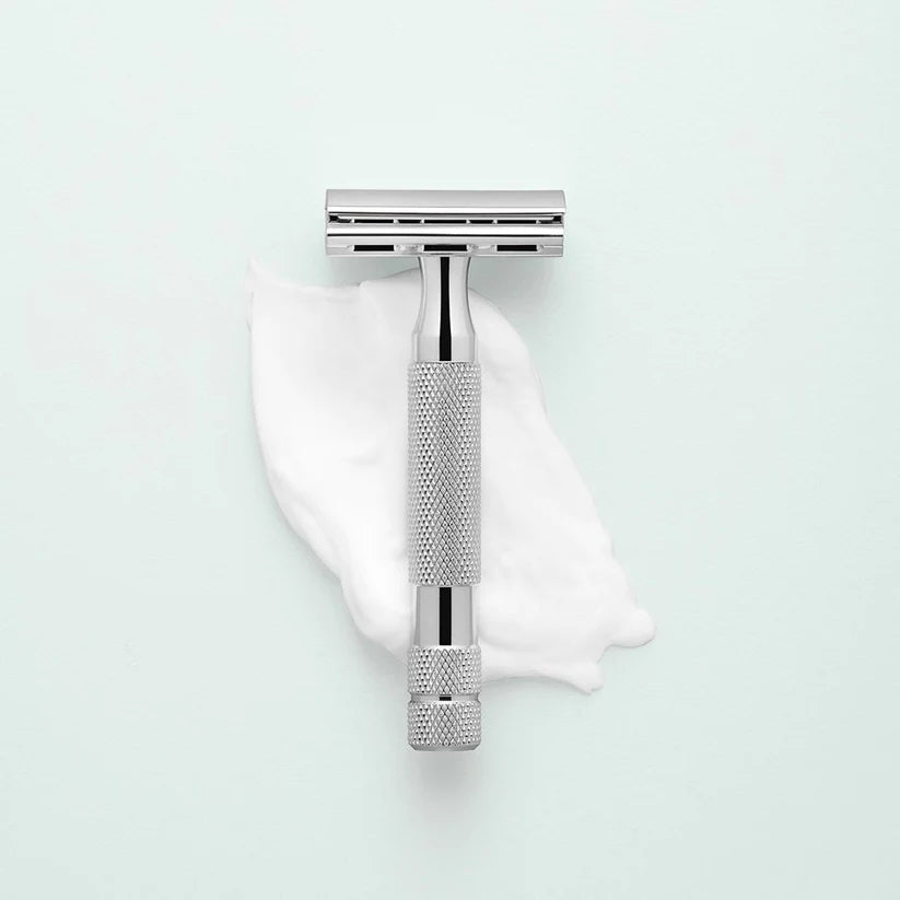 Rockwell 2C White Chrome Adjustable Double Edge Safety Razor Safety Razor