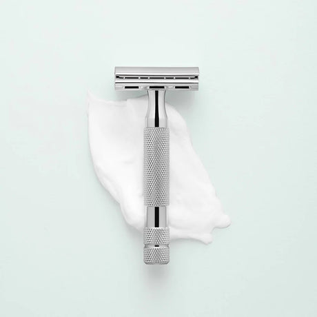Rockwell 2C White Chrome Adjustable Double Edge Safety Razor Safety Razor
