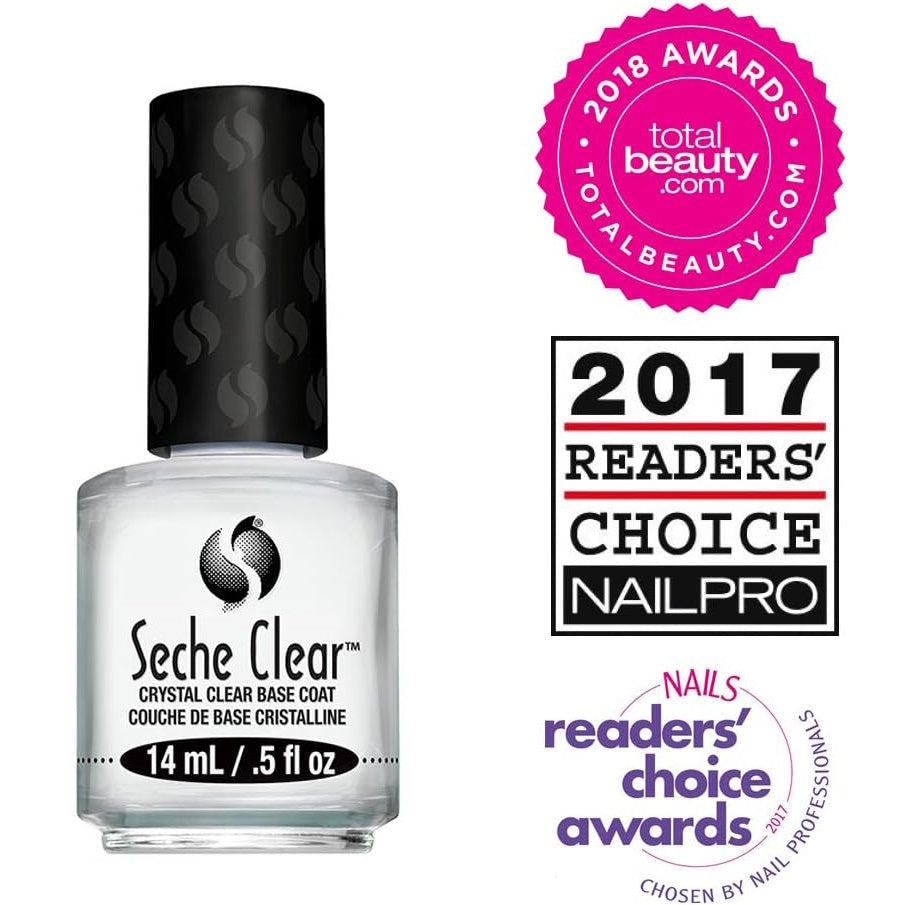 SECHE Vite Crystal Clear Base Coat 0.5 fl oz nail polish