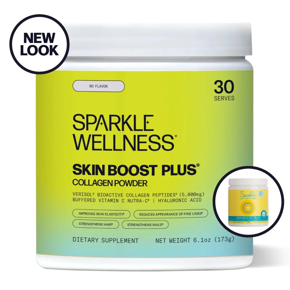 Sparkle Wellness 30 Serve SKIN BOOST PLUS Collagen Powder - No Flavor