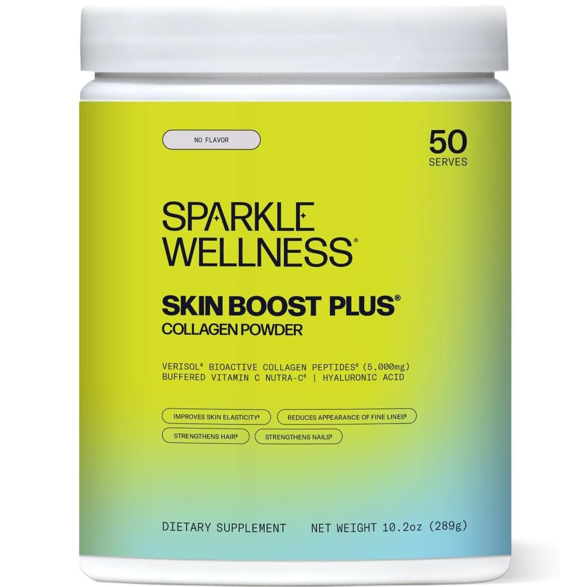 Sparkle Wellness 50 Serve SKIN BOOST PLUS Collagen Powder - No Flavor