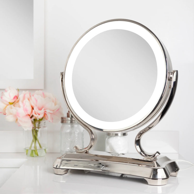 Zadro GLALT75 Polished Nickel Glamour Led Lighted Makeup Mirror