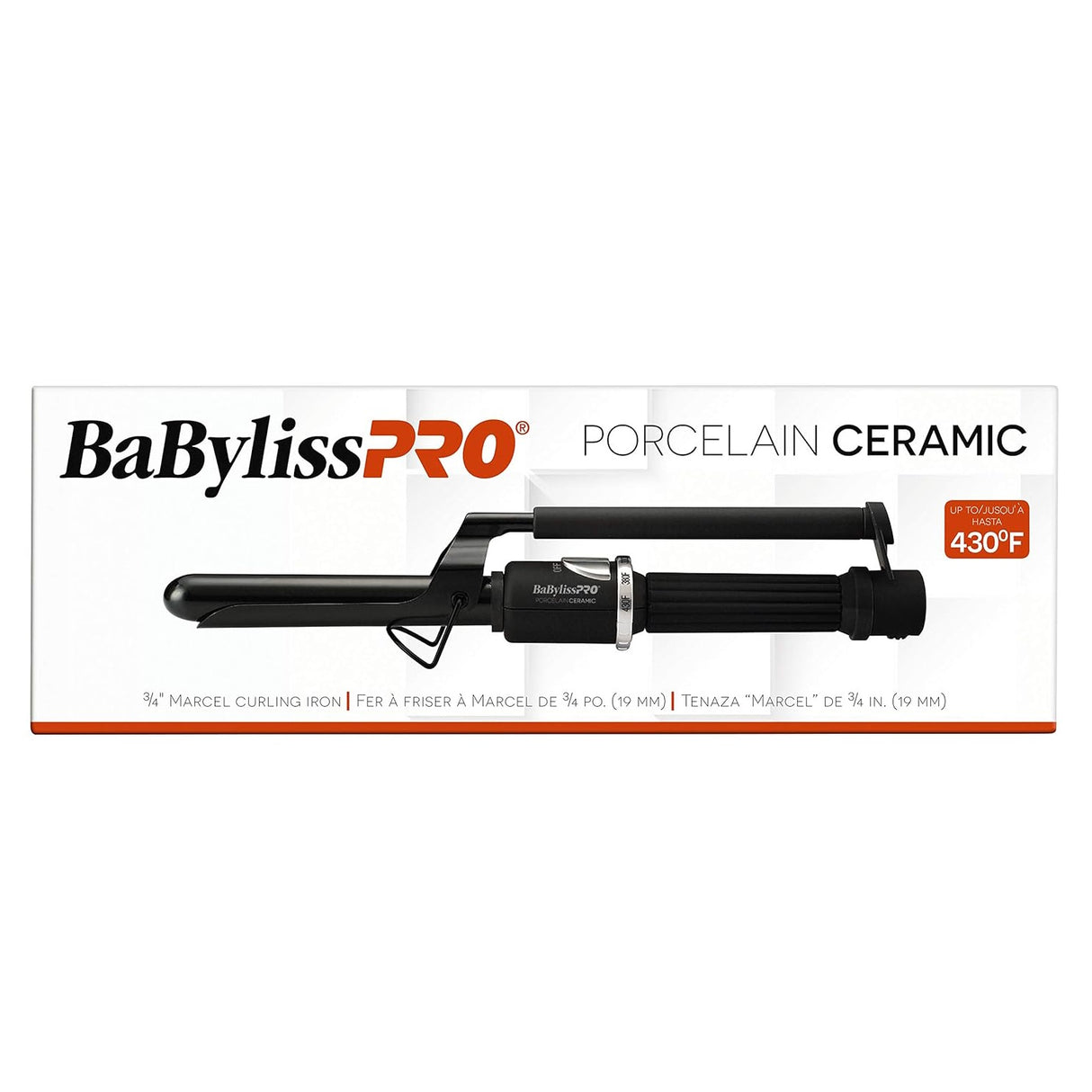 BaBylissPro Porcelain Ceramic 3/4" Marcel Curling Iron