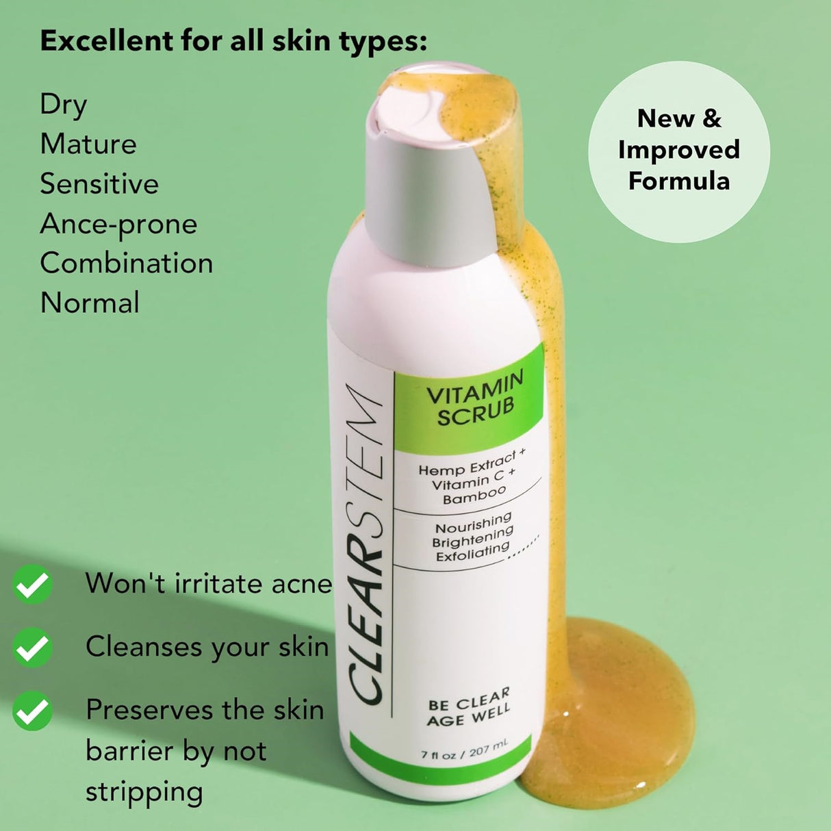 CLEARstem VITAMINSCRUB Antioxidant-Infused Scrub Cleanser