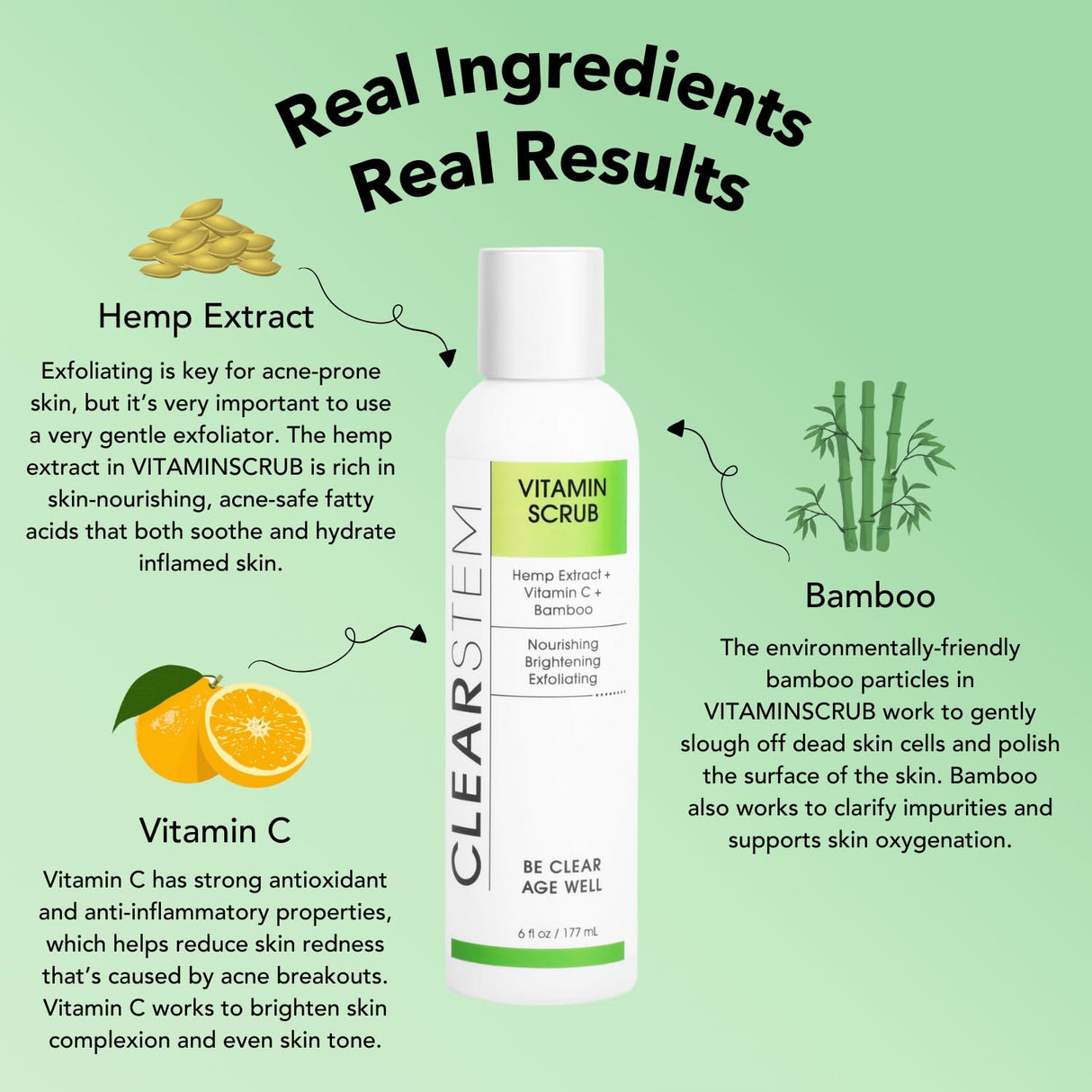 CLEARstem VITAMINSCRUB Antioxidant-Infused Scrub Cleanser