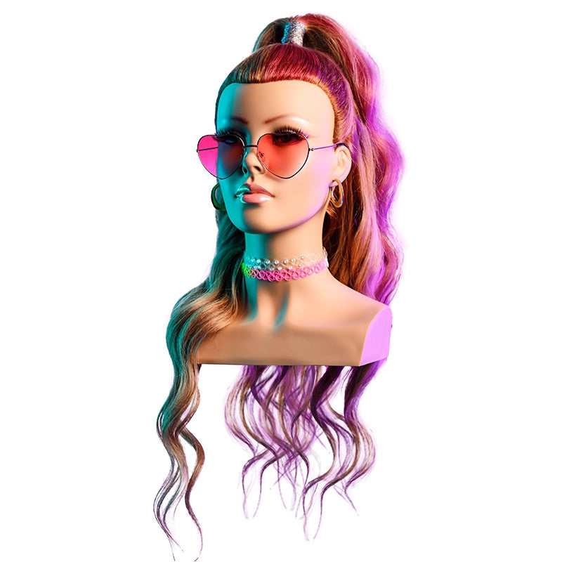 L'IMAGE DENISE 28" Long Hair Length Mannequin Head