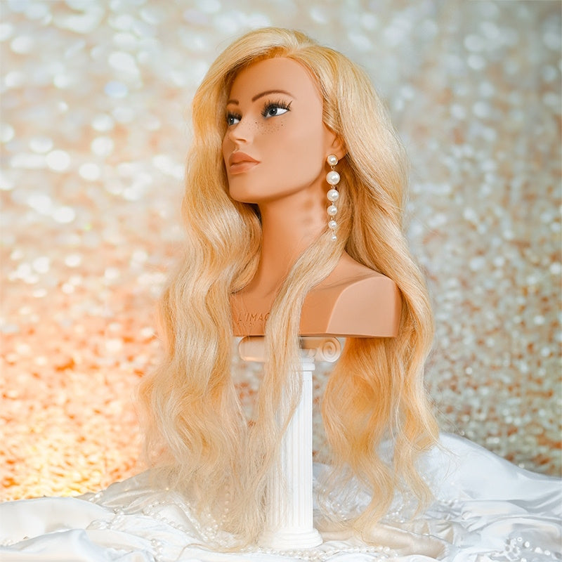 L'IMAGE LIZ 24" High Density European Hair Mannequin Head