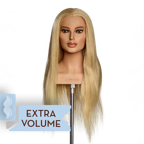 L'IMAGE LIZ 24" High Density European Hair Mannequin Head