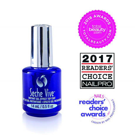 SECHE Vive Instant Gel Effect Top Coat 0.5 fl oz nail polish