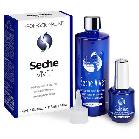 SECHE Vive Instant Gel Effect Top Coat 4 fl oz Refill Kit nail polish