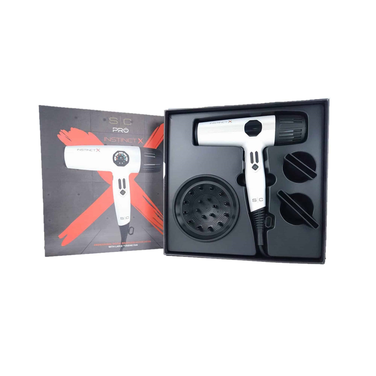 StyleCraft SC105 Instinct X Professional Hair Dryer w/ Brushless Motor & Digital Display