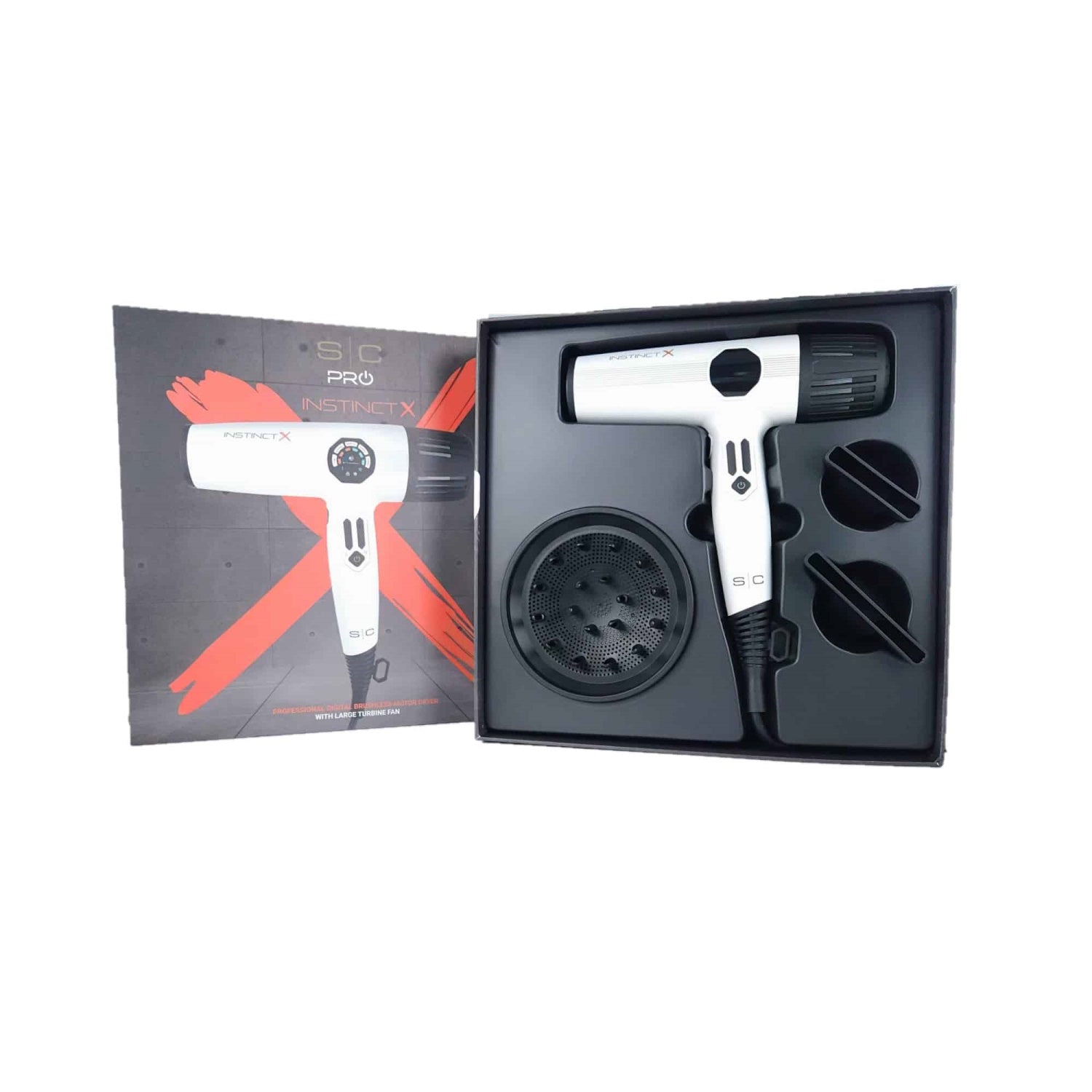 StyleCraft SC105 Instinct X Professional Hair Dryer w/ Brushless Motor & Digital Display