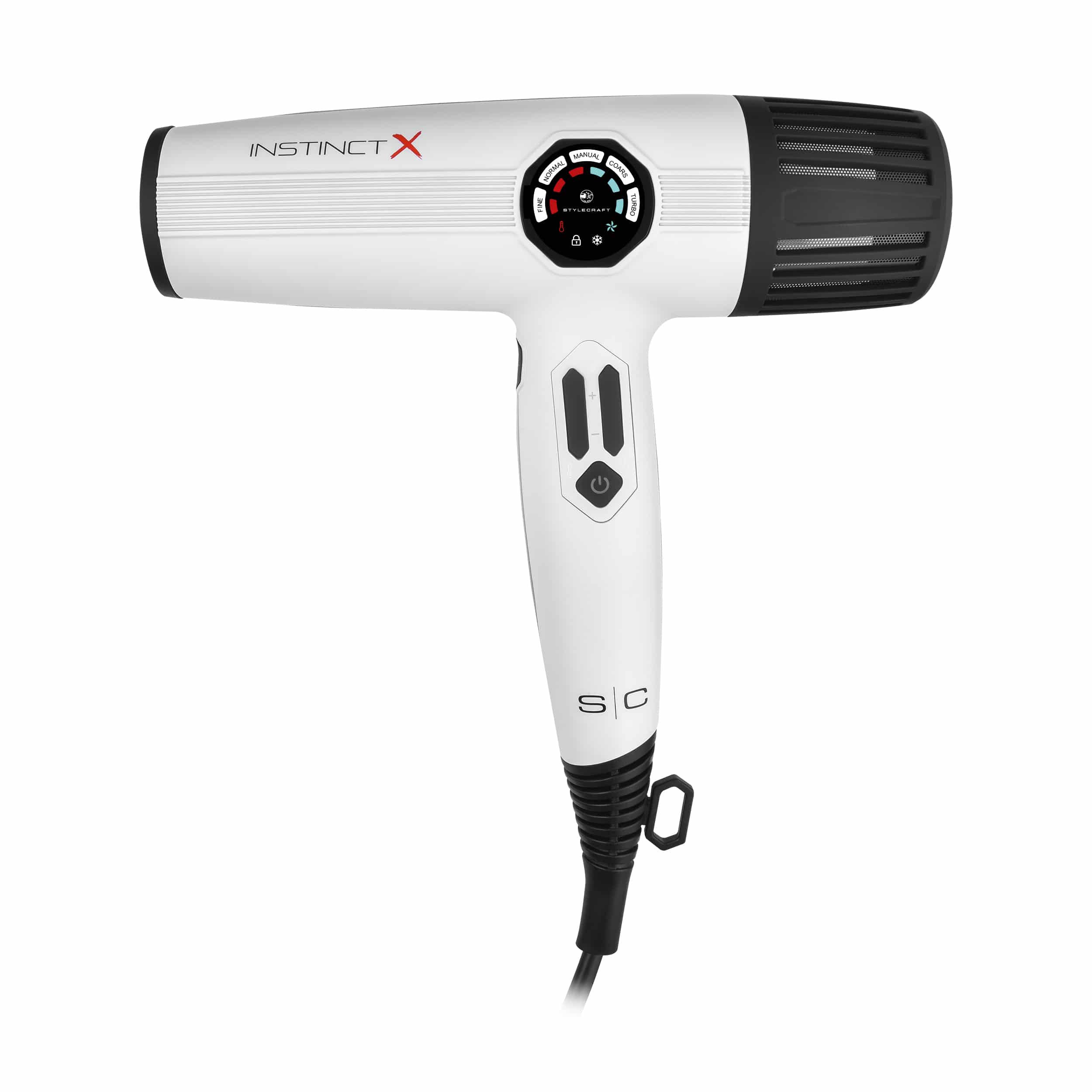StyleCraft SC105 Instinct X Professional Hair Dryer w/ Brushless Motor & Digital Display
