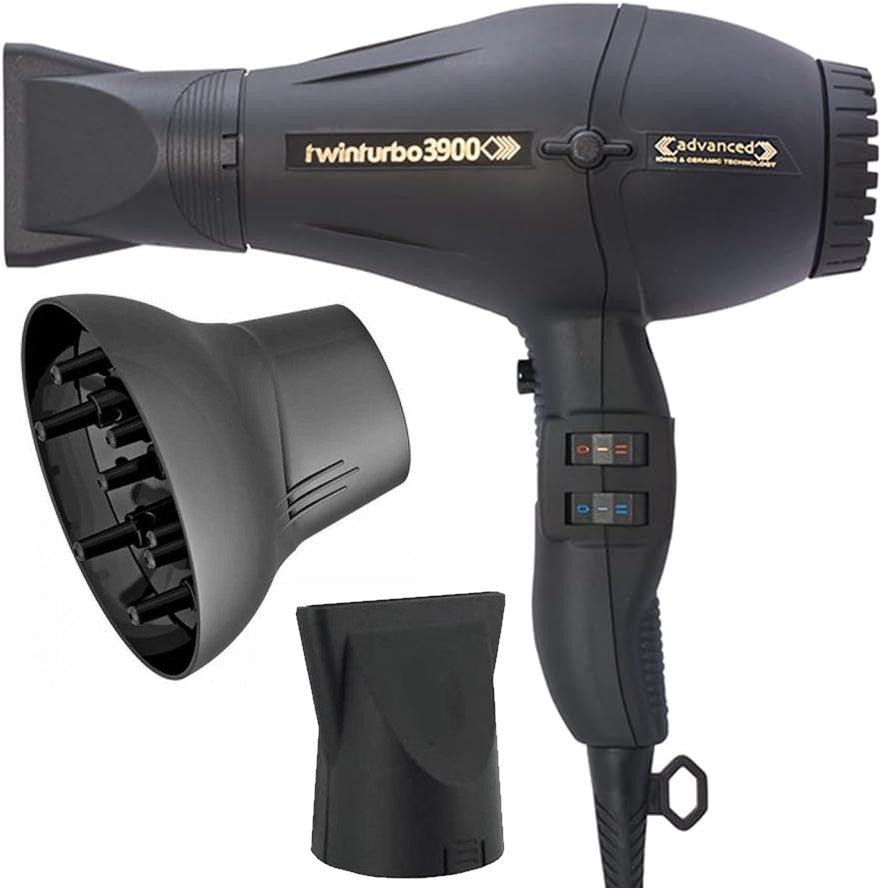 Turbo Power Black Twin Turbo 3900 Advanced Hair Dryer