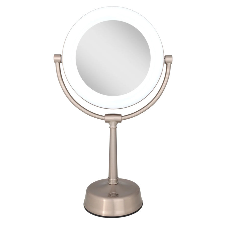 Zadro Lexington SLVRLTRG10 Rose Gold Tabletop Lighted Makeup Mirror
