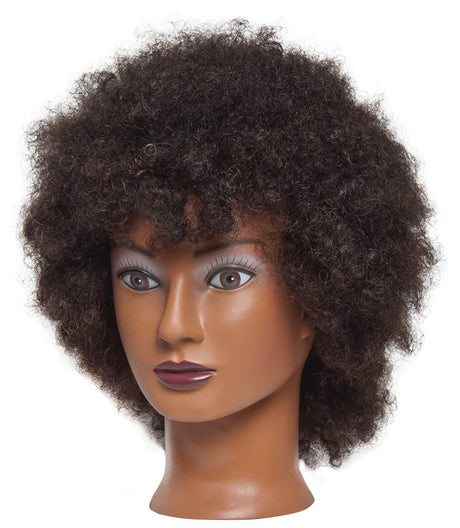 Diane D315 Naomi Black Textured 100% Human Hair Mannequin Head