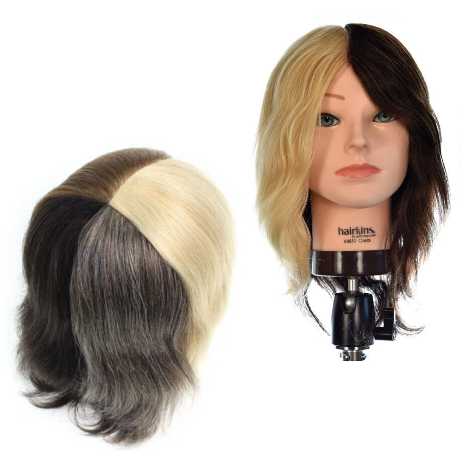 Annie Hairkins 4 Section Mannequin Head Carol