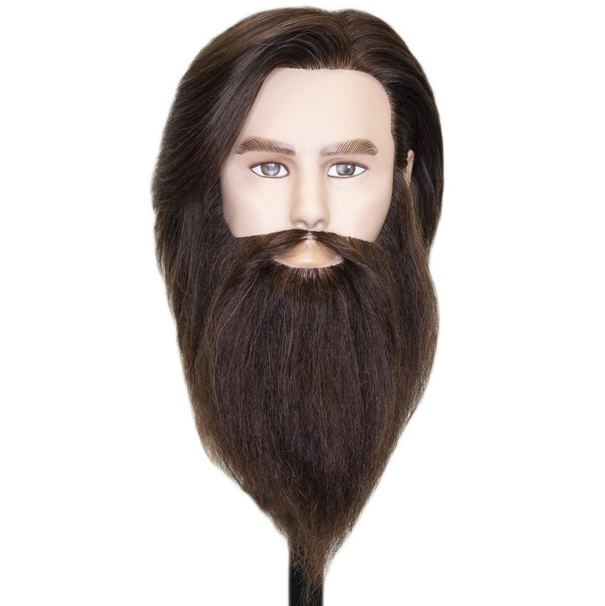 Liam 100% European Hair Mannequin w/ Mustache & Beard