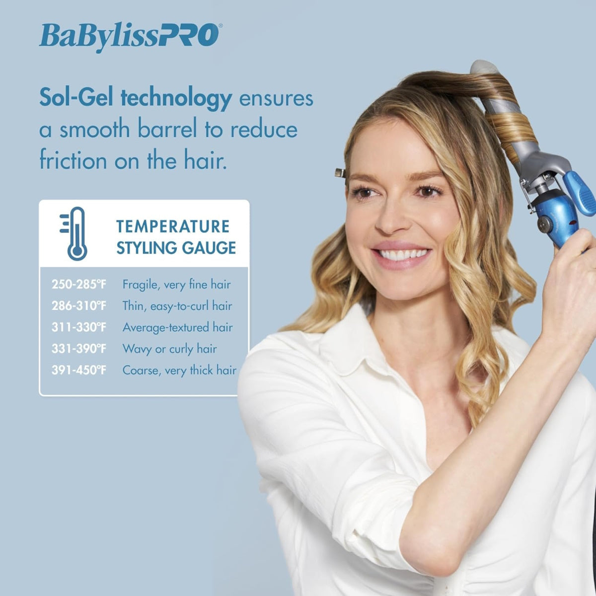 BaByliss PRO 1-1/2" Nano Titanium Spring Curling Iron 