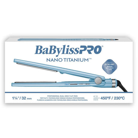 BabylissPro BNT9125TUC Nano Titanium Dual Ionic  1-1/4" Straightener 