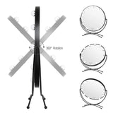 Black Round Dimmable Lighted Vanity Mirror 