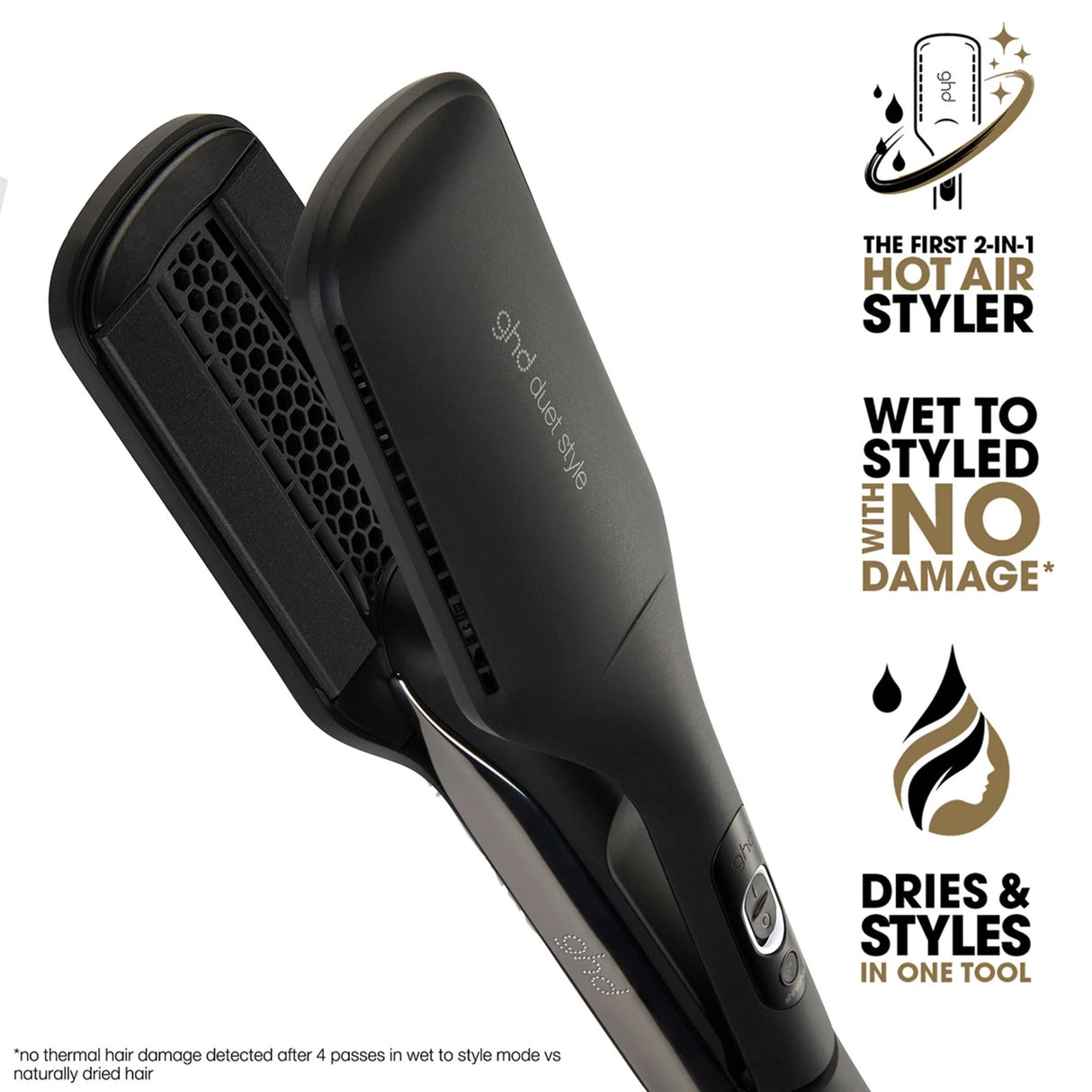 GHD Duet Styler 2-In-1 Hot Air Styler - Black 