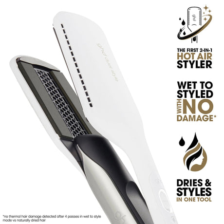 GHD Duet Styler 2-In-1 Hot Air Styler - White 