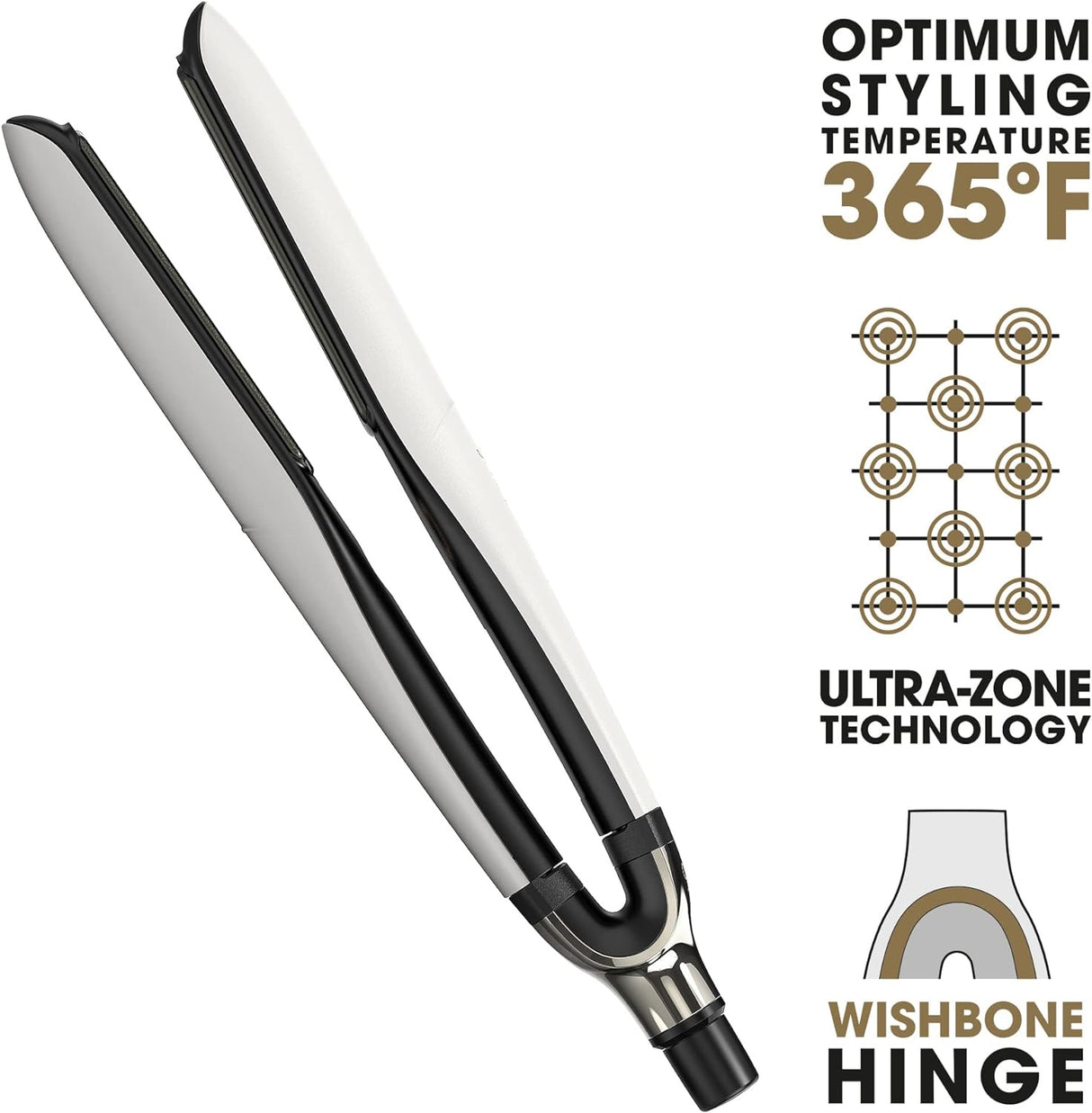 GHD Platinum+ Styler 1" White Flat Iron Straightener 