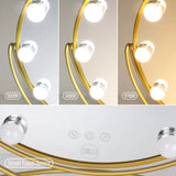 Golden Round Dimmable Lighted Vanity Mirror 