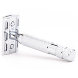 Rockwell 2C White Chrome Adjustable Double Edge Safety Razor Safety Razor