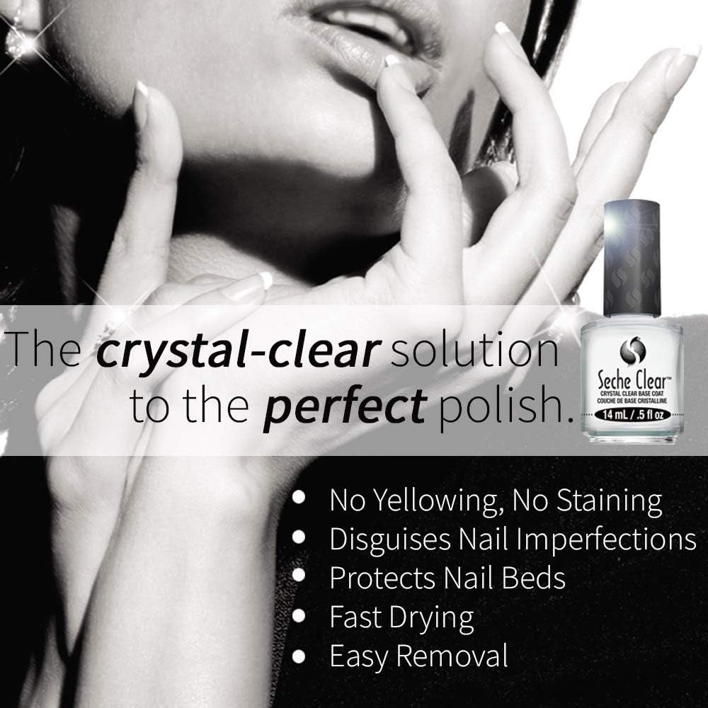 SECHE Vite Crystal Clear Base Coat 0.5 fl oz nail polish