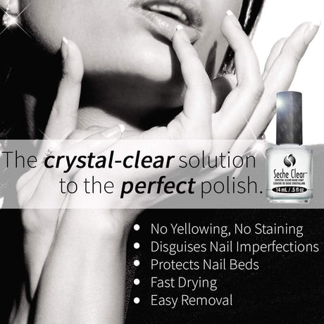SECHE Vite Crystal Clear Base Coat 0.5 fl oz nail polish