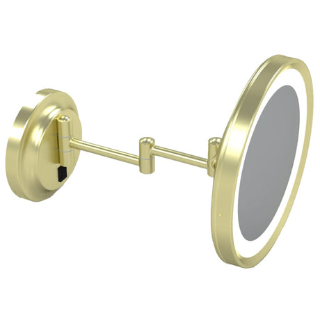 Aptations 944-2-135HW Brushed Brass Wall Mount Mirror - Hardwired 