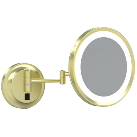 Aptations 944-2-135HW Brushed Brass Wall Mount Mirror - Hardwired 