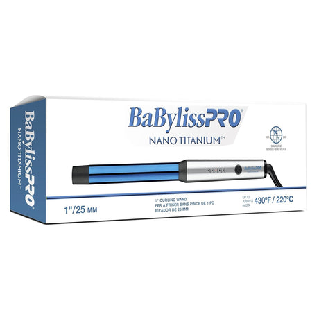 BaBylissPRO Nano Titanium 1" Curling Wand 