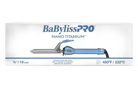 BaByliss PRO 3/4" Nano Titanium Spring Curling Iron 