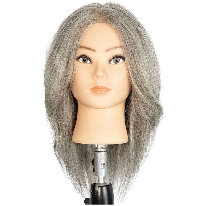 Exalto Pro MADDIE Gray Hair Granny Style Mannequin Head 