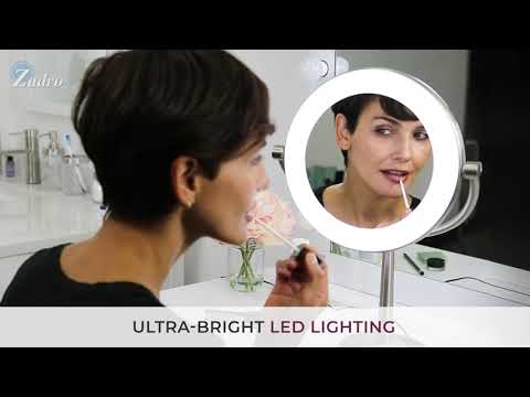 Zadro Lexington SLVRLTRG10 Rose Gold Tabletop Lighted Makeup Mirror