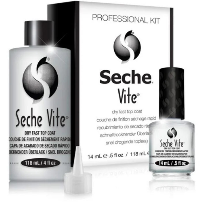 Seche Vite Dry Fast Top Coat Pro 4 oz Refill Kit 