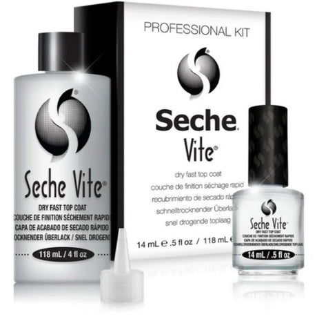 Seche Vite Dry Fast Top Coat Pro 4 oz Refill Kit 