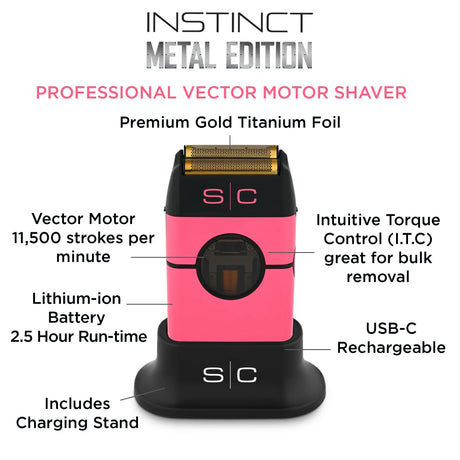 Stylecraft Instinct Double Foil Shaver - Pink SC807PK 